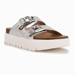 Nine West Simplee Platform Slippers Zilver Nederland | ZNM-285710